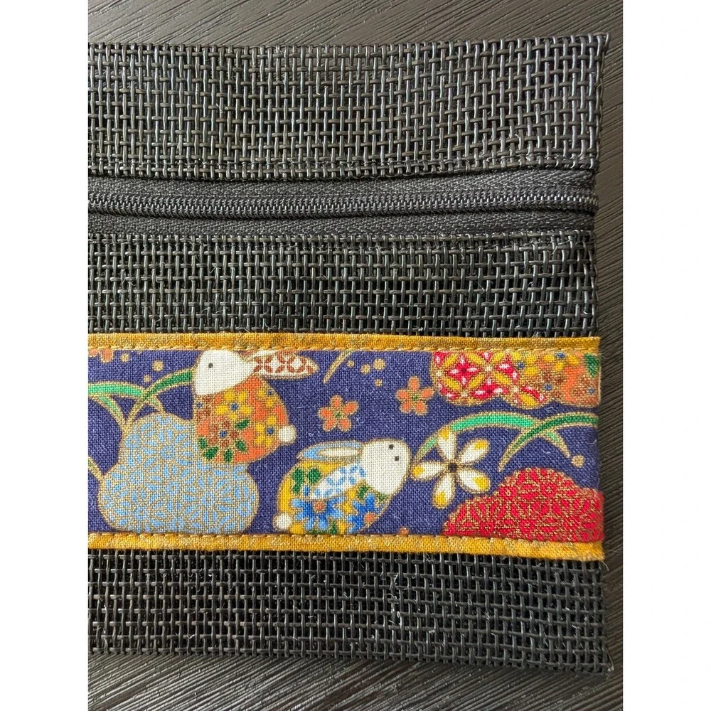 Kawaii Mesh‎ Zipper Pouch Japanese Rabbit Floral Fabric Trim Butterfly Charm